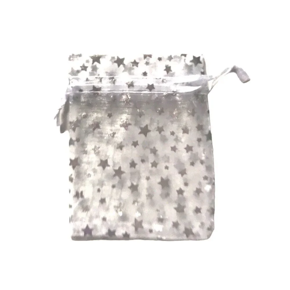100PCS Organza Gift Bag Modern‎ Star Pattern Drawstring Design Party Packing Bag
